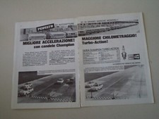 advertising Pubblicità 1970 CANDELE CHAMPION TURBO-ACTION e FIAT 850