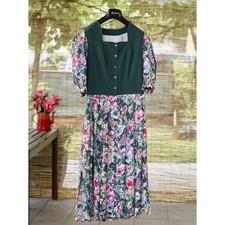 ABITO STILE TIROLESE  tg. 46 it. circa Floreale