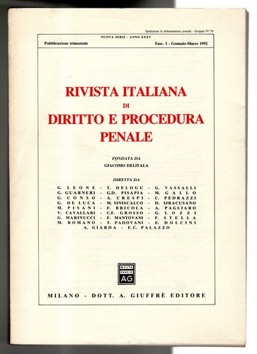 Rivista italiana diritto e - di,
