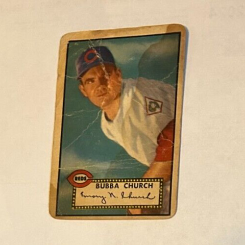 1952 topps bubba church 323 - topps,