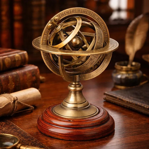 Globo sfera armillare - , ottone