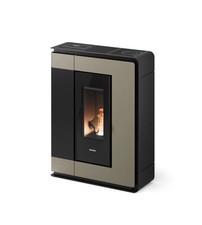 STUFA A PELLET SLIM CANALIZZATA ERMETICA FREEPOINT "ARCO 9" LIGHT BRONZE 8,5 ...