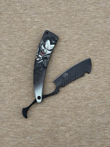 Rasoio dritto nero - rasoio, 9”