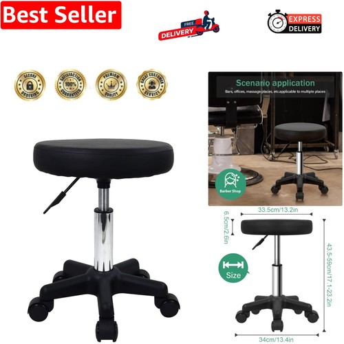 Round rolling stool with - rolling,