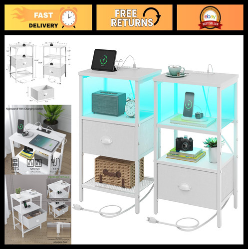 Set comodini led con - set,
