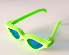 B1120 - Barbie Rich & Famous 80s Zima  occhiali da sole verdi neon