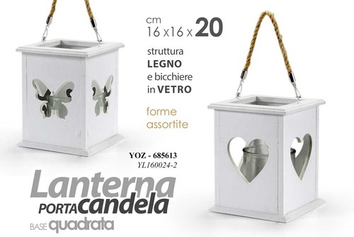 Lanterna porta candela - candela, cm