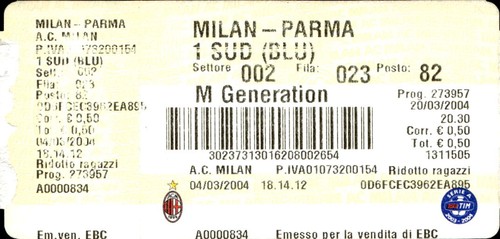 Biglietto stadio milan - biglietto,