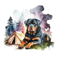 Adesivo auto cane Rottweiler