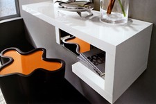 MENSOLA PER PARETE ALBA CONSOLLE/LIBRERIA "NEW BIANCO OPACO "INGRESSO CAMERETTA 