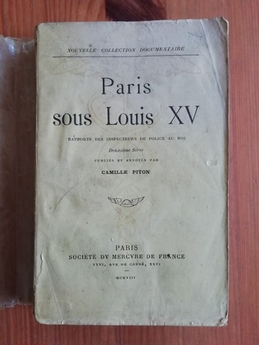 Paris sous louis rapports - louis,