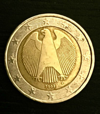 Moneta Rara 2 euro Germania 2002 lettera F con errore di conio