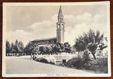 CARTOLINA D' EPOCA-MEOLO (VE) "CHIESA E FIUME" VIAGGIATA 1940