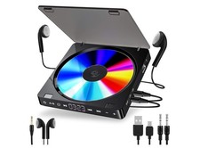 Lettore CD Portatile 1200 mAh Personale Lettore MP3 CD Con Doppia Presa Per Cuff