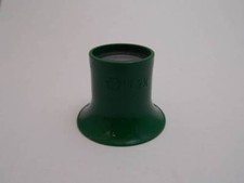 Monocolo lente 6.7 x orologiaio plastica verde Sternkreuz Made Germany Eye Loupe