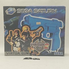 Virtua Cop 2 and Virtua Gun (Sega Saturn) Bundle Completo Con Scatola Originale 