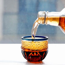 Tazza di vetro blu Edo Kiriko