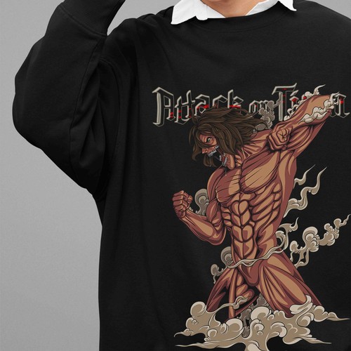 Felpa attack titan maglione - felpa,