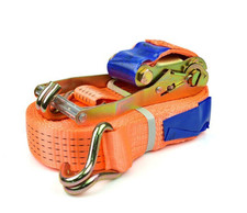 Cinghia a cricchetto 8 MT da 5ton fune corda FASCIA 5cm + gancio di ancoraggio