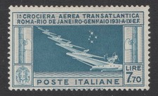 Regno 1930 - Crociera Transatlantica Balbo - Nuovo Traccia Linguella - MH*