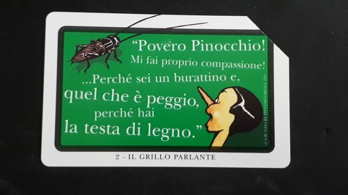 Scheda telefonica pinocchio - scheda,