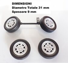 RUOTE FIAT ABARTH 850 TC della SOLIDO scala 1/18