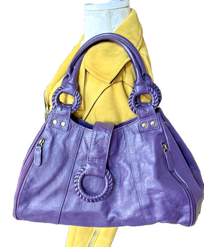 Borsa donna viola grande - , vera