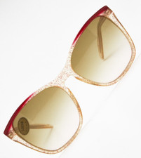 LOZZA REFF 2 biege red farfalla oversized occhiali da sole vintage 80s?Donna