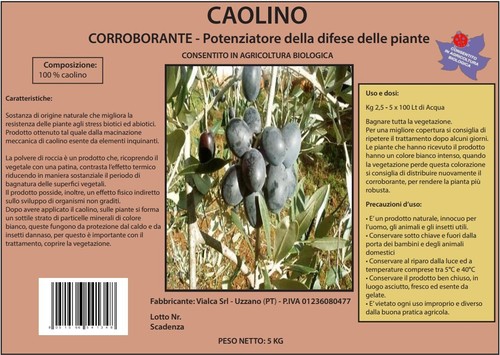 Caolino 100 biologico 5 20 - caolino,