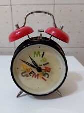 SVEGLIA A CORDA A CARICA MANUALE-VINTAGE ANNI 60-DIAMETRO CM 9- FUNZIONANTE