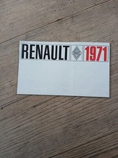 RENAULT 1971 BROCHURE AUTO PICCOLA 4, 6, 8, 10, 12, 16TL e 16 TS - 53 ANNI