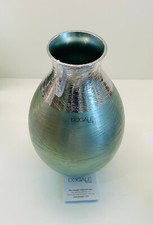 Vaso Anfora Dogale "Seta" in Argento e Vetro Color verde - 31 cm