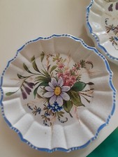 2 Vecchi  Piatti Dipinti A Mano Da Appendere