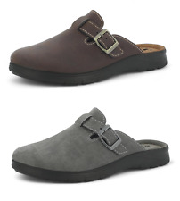 INBLU pantofole uomo chiuse invernali sabout ciabatte casa plantare vera pelle