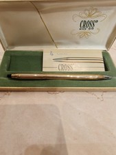 Penna a sfera/Ballpoint Cross Gold Plated vintage full set