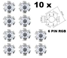 Dissipatore alluminio PCB per chip LED RGB 6 PIN 1W 3W 5W, 10 PEZZI 