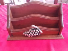 PORTALETTERE IN LEGNO MASSELLO ANTICO ANNI 70/80 MADE IN ITALY