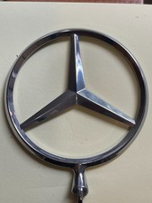 STEMMA VINTAGE COFANO ANTERIORE ORIGINALE MERCEDES BENZ IN METALLO CROMATO