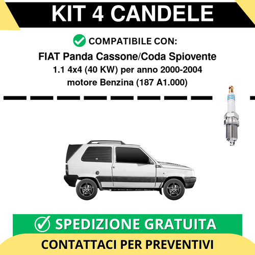 Kit candele per - 4, panda
