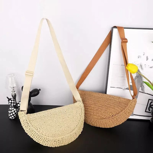 Borsa paglia intrecciata - borsa,