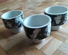 Pietro Annigoni 3 Tazze Porcellane D'Arte Eva Sud anni 70 Rosso Antico Difetti 