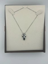 Collana croce argento nero - croce, argento-nero
