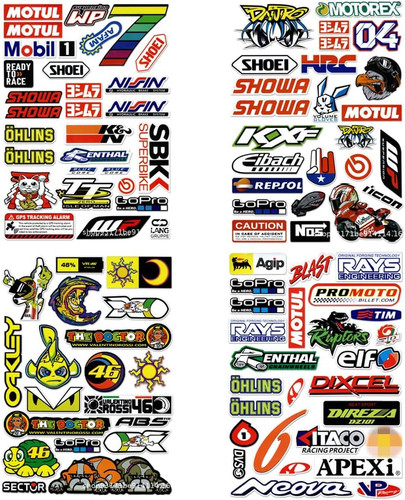 Adesivi moto 100 pezzi - pezzi,