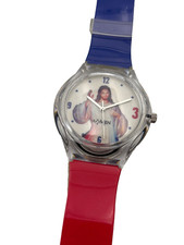 Orologio unisex in pvc WGRBL - AMEN Mod. GESÙ Rosso Blu