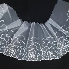 Tessuto pizzo bordo lusso