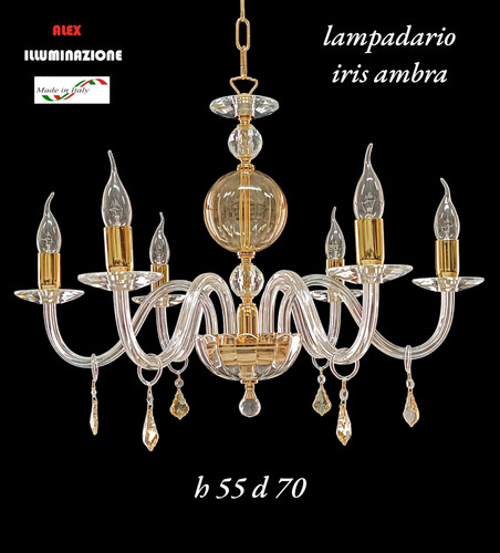 Lampadario cristallo luci - lampadario,