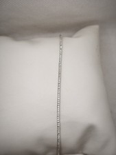 Bracciale Tennis unisex uomo donna oro  bianco 18 kt pietre bianche  zirconi 