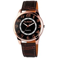 OROLOGIO DA POLSO con cassa GRANDE color RAME x UOMO classix retrò DI TENDENZA!!