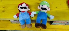 SUPER MARIO & LUIGI BROS COPPIA PELUCHE  videogiochi retrogame game room gadget