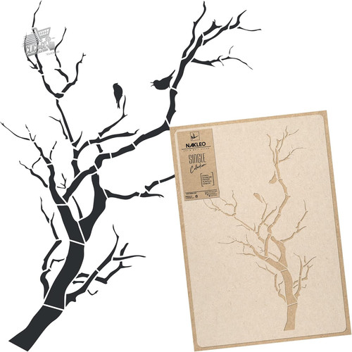 Stencil fiori pareti grandi - stencil,
